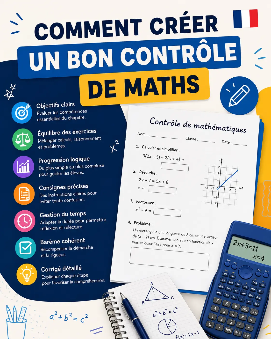 Comment créer un bon contrôle de maths ? 7 conseils